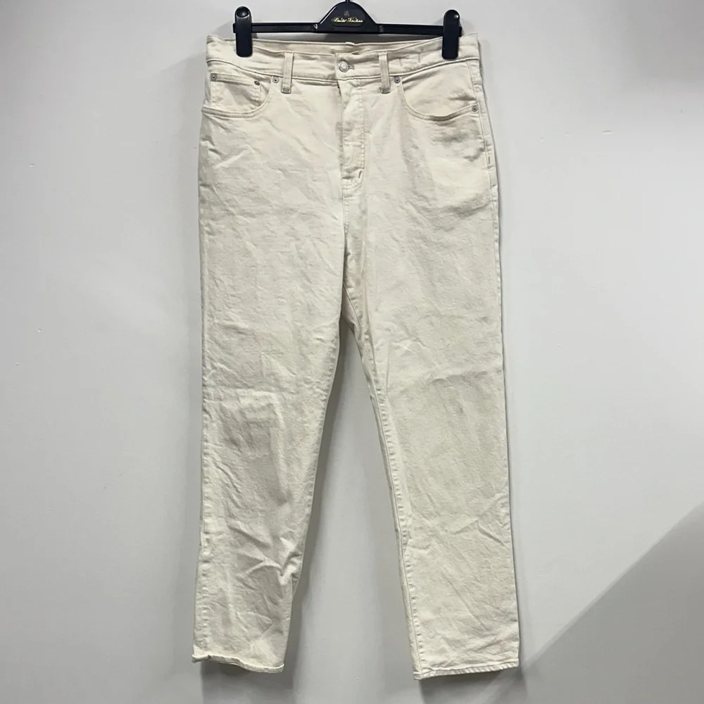 Madewell Women's Cream 90’s Straight Leg Jeans 31